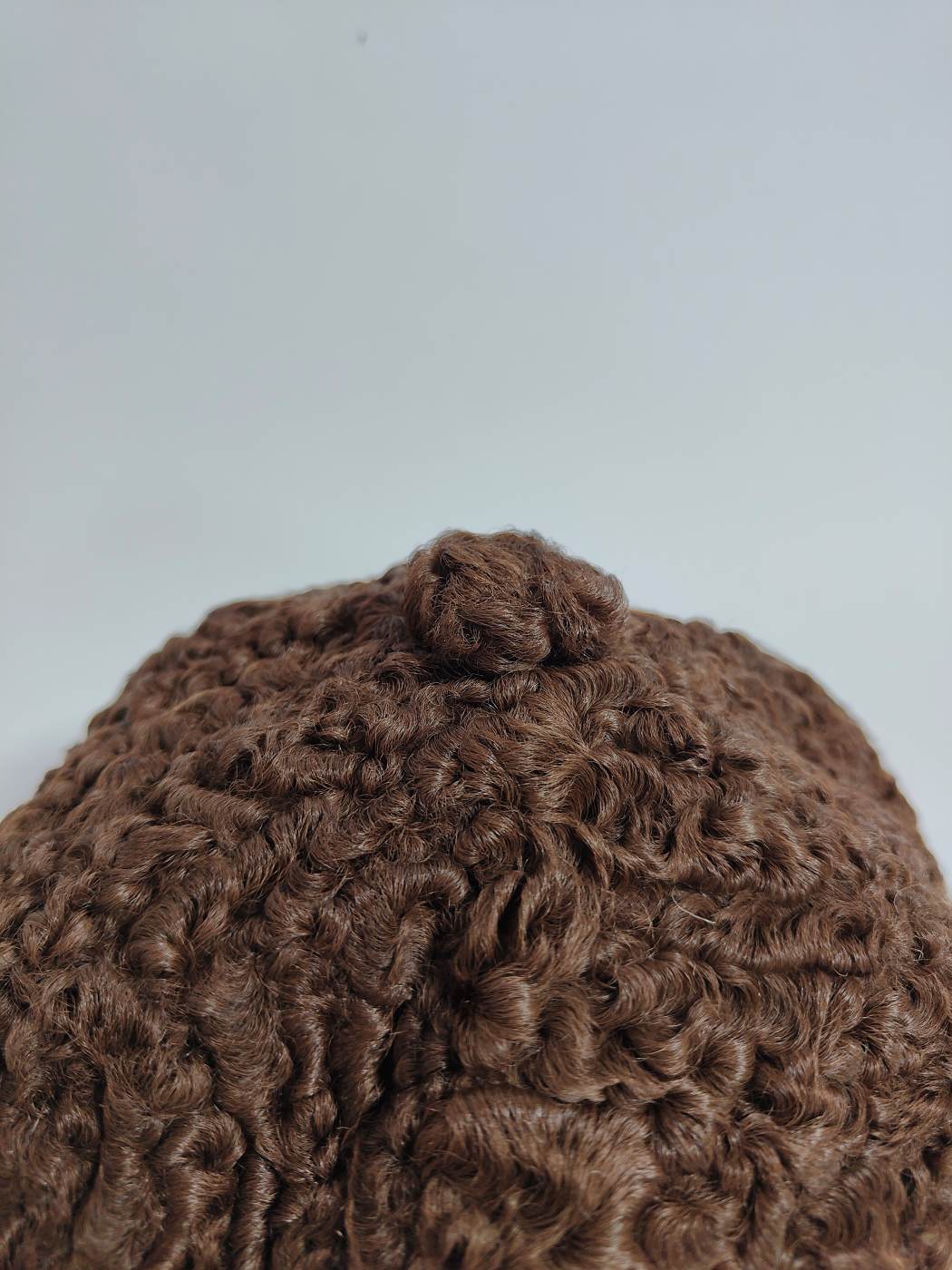 Round Dark Brown Karakul Cap