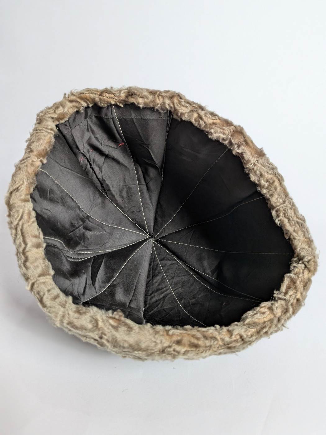 Round Karakul Beanie Cap | Dark Brown Dual Shade | Ambassadors Hat With Natural Fur