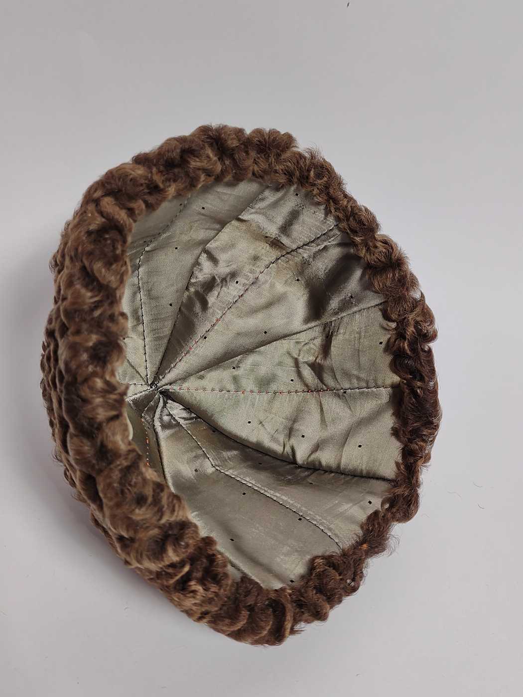 Round Brown Karakul Beanie Cap | Ambassadors Hat With Natural Fur