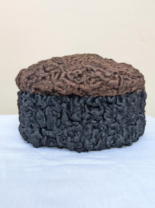 double shade cap for gents in karakul fur 