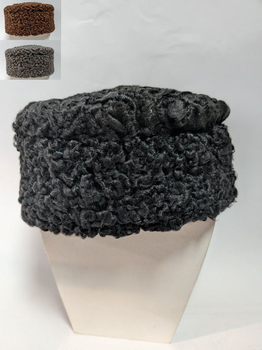 Wedding Cap for Groom | Russian Warrior Round Karakul Kashmiri Cap | Single Tone
