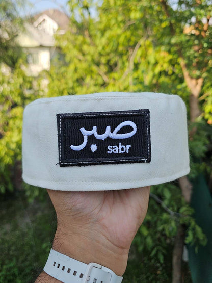 Sabr Round Foldable Cap in Semi Pashmina