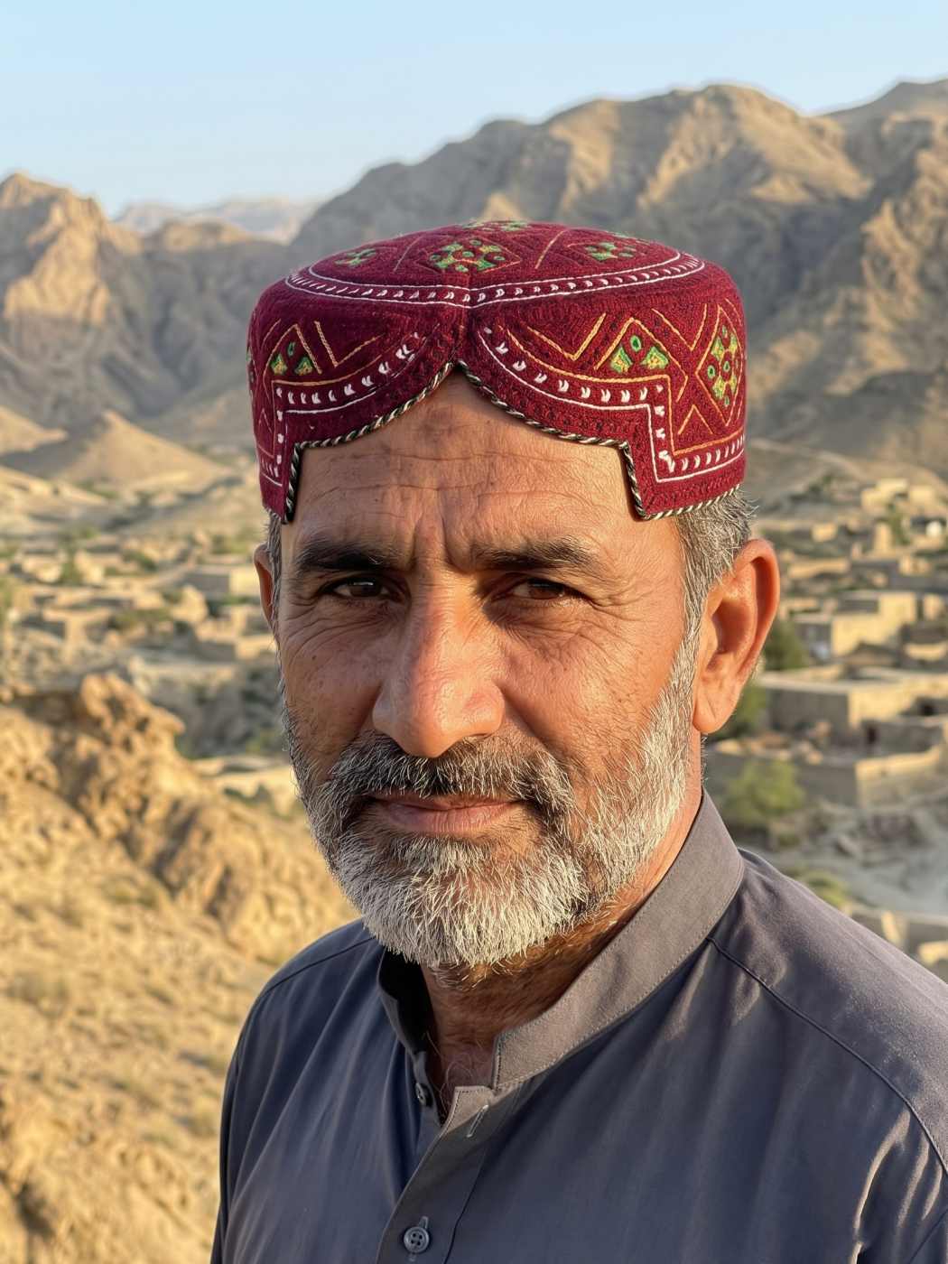 Maroon Classic Sindhi Cap | Topi With Embroidery