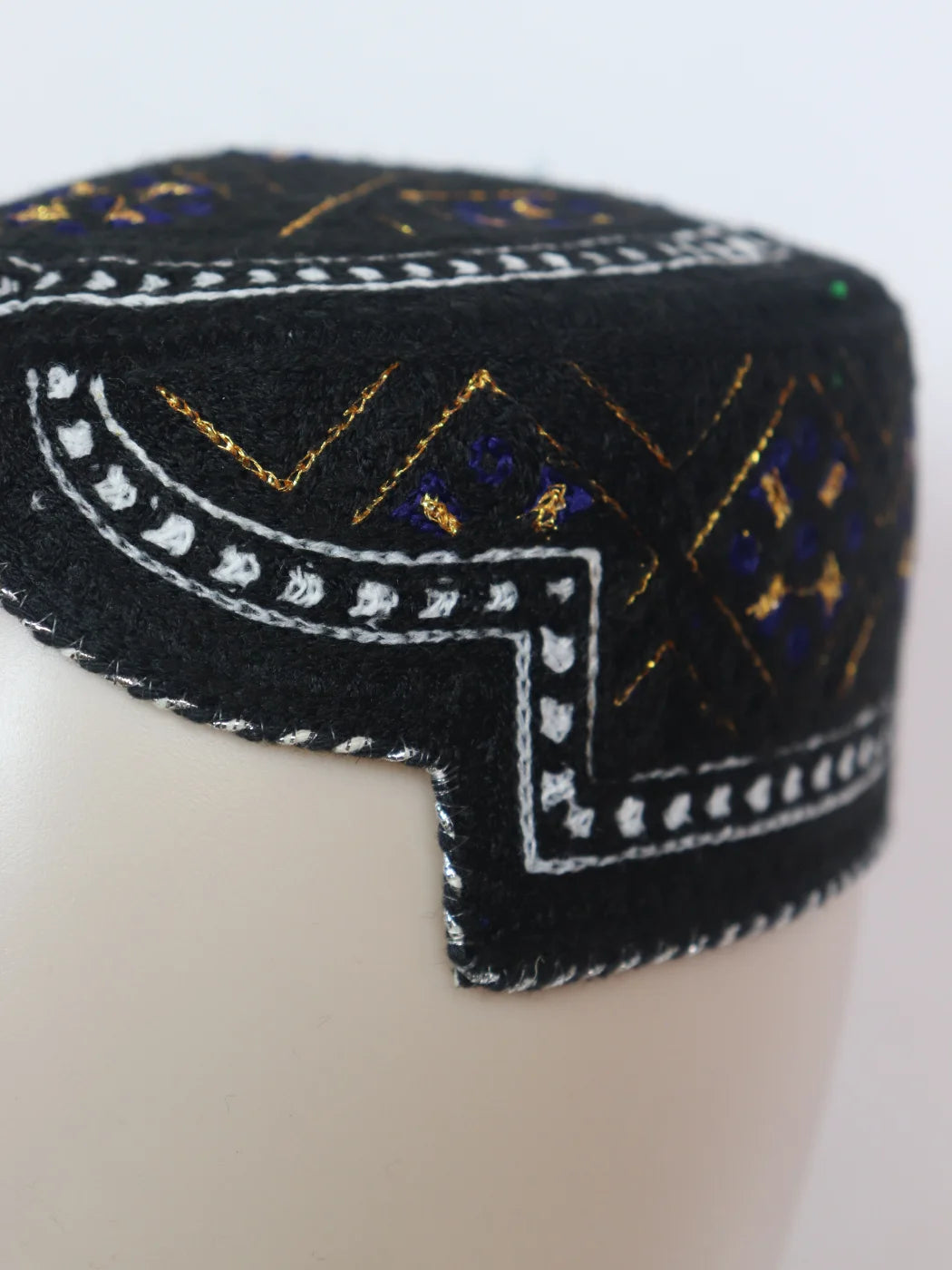 Misbah Traditional Black Sindhi Cap Topi With Embroidery