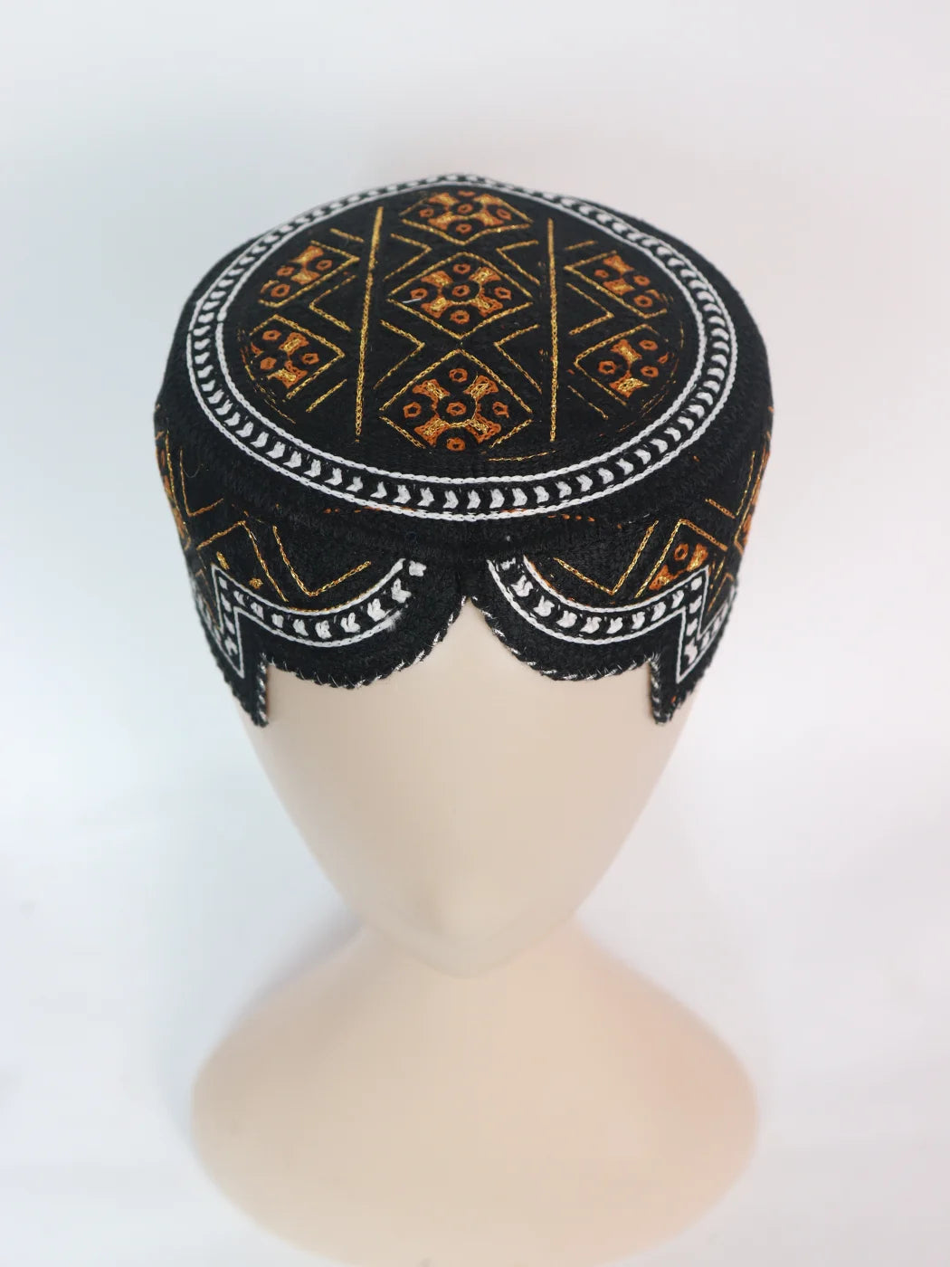 Black Traditional Sindhi Cap | Topi With Embroidery Sohaib
