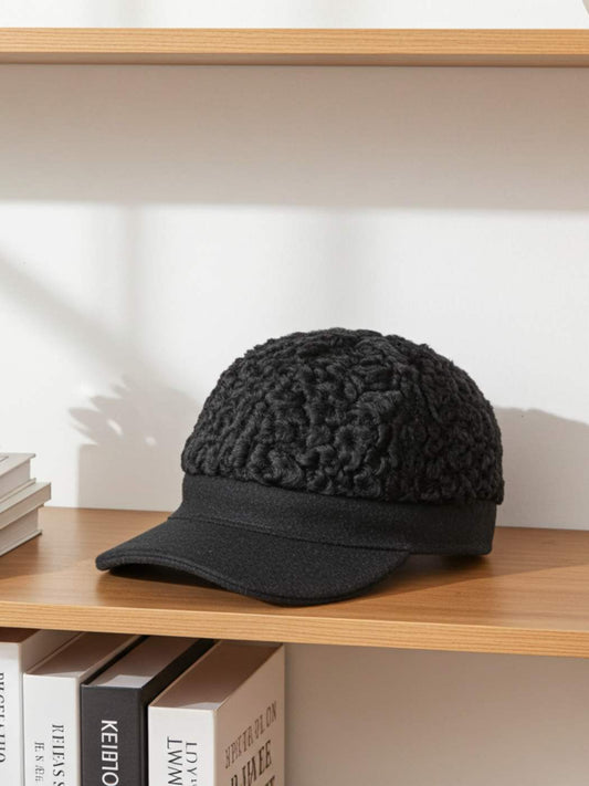 black unique cap made in fur