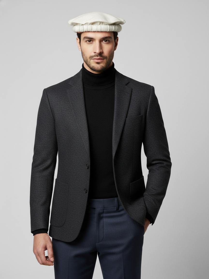 Original Off White Floral Afghani Pakol Cap | Handmade Pathani Hat