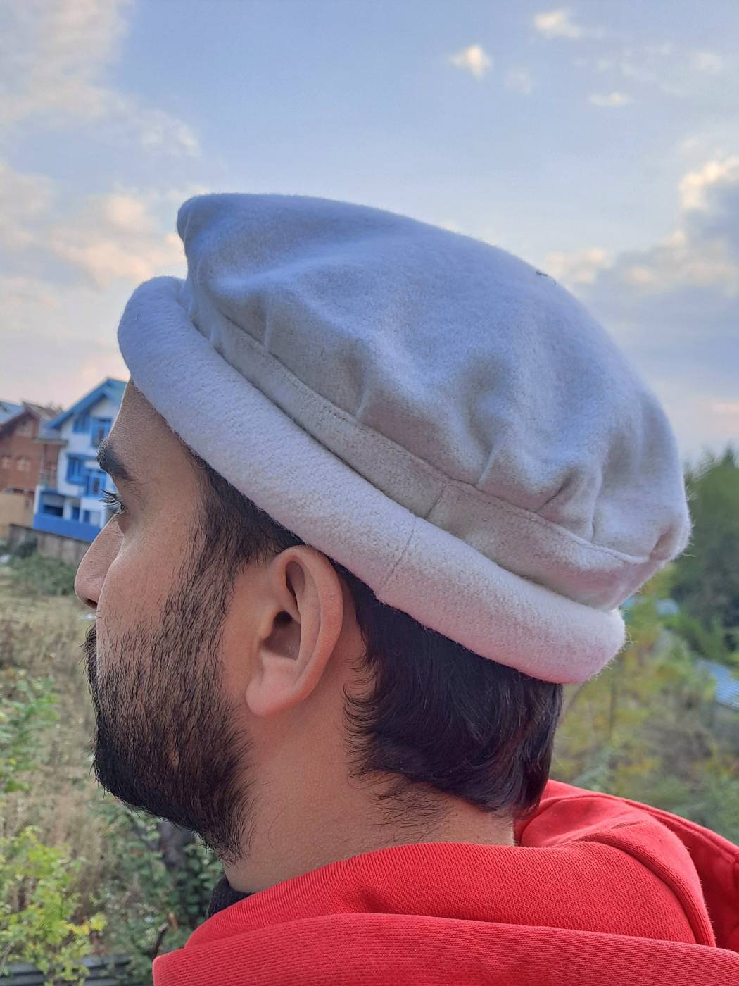 White Pakol Cap | Stylish and Warm
