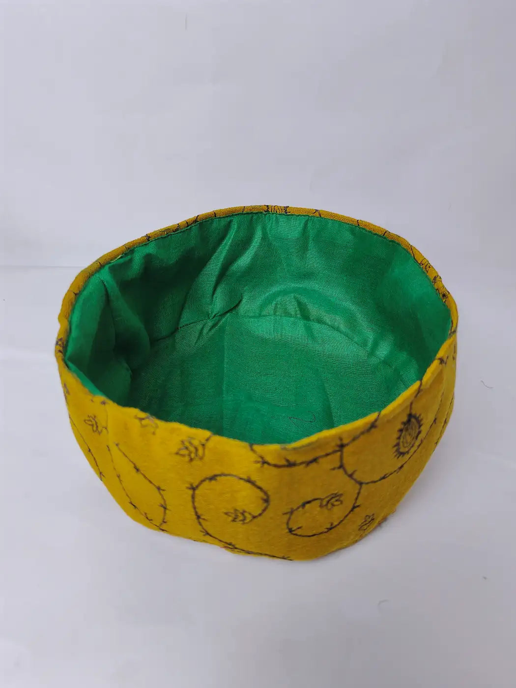 mustard kashmiri cap inside lining