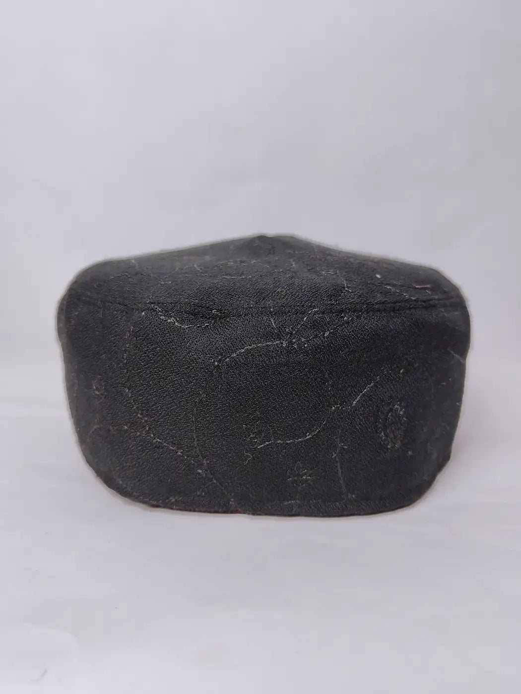 black kashmiri plain cap 