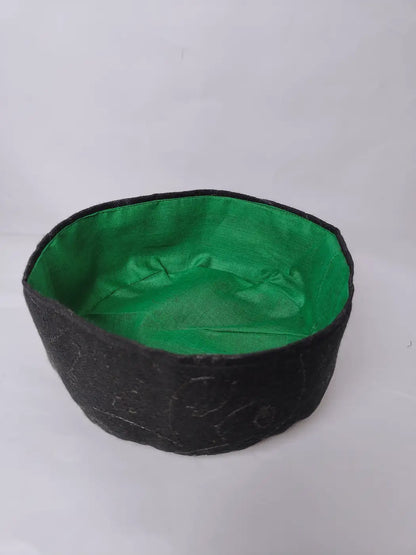 black kashmiri cap inside lining